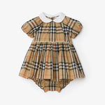Burberry Baby Girls Check Dress and Pant Set | Casa Childrenswear