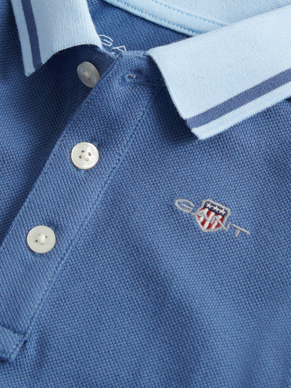 Gant Baby Boys Blue Polo Romper | Casa Childrenswear