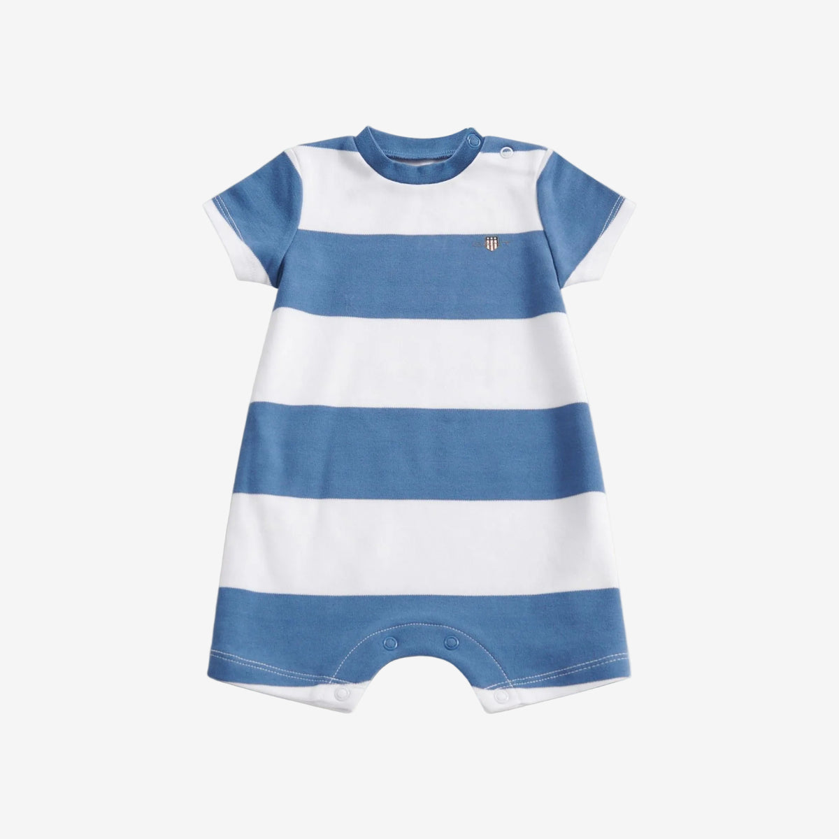 Gant Baby Boys Blue Striped Short Sleeve Romper | Casa Childrenswear