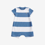 Gant Baby Boys Blue Striped Short Sleeve Romper | Casa Childrenswear
