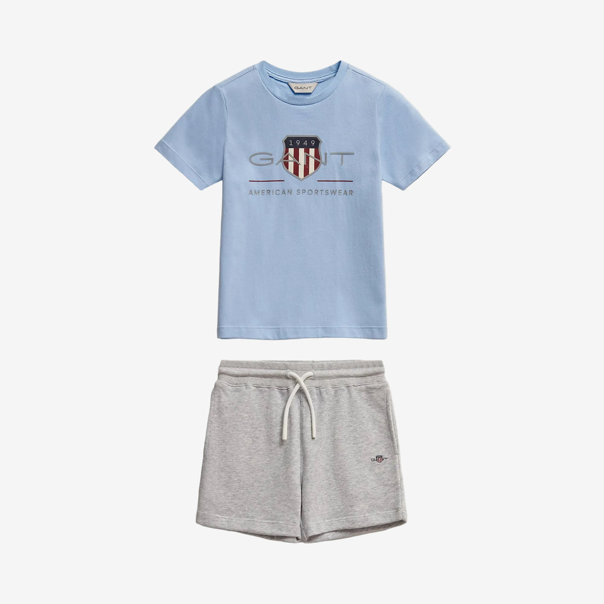 Gant Boys Blue Large Logo T-Shirt and Short Set | Casa Childrenswear