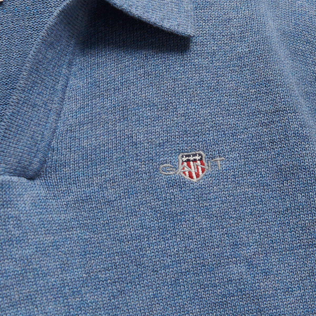 Boys Blue Long Sleeve Polo Knit