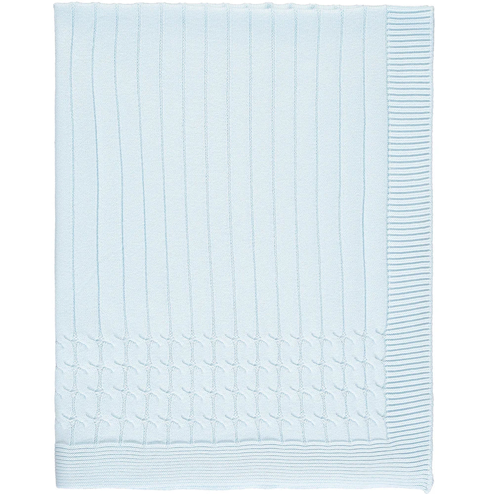 Emile et Rose Gino Blue Knit Blanket | Casa Childrenswear