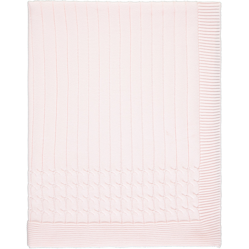 Gillian Pink Knit Blanket