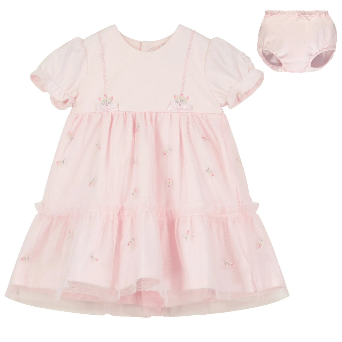 Fabienne Tulle Baby Girls Dress - Pale Pink
