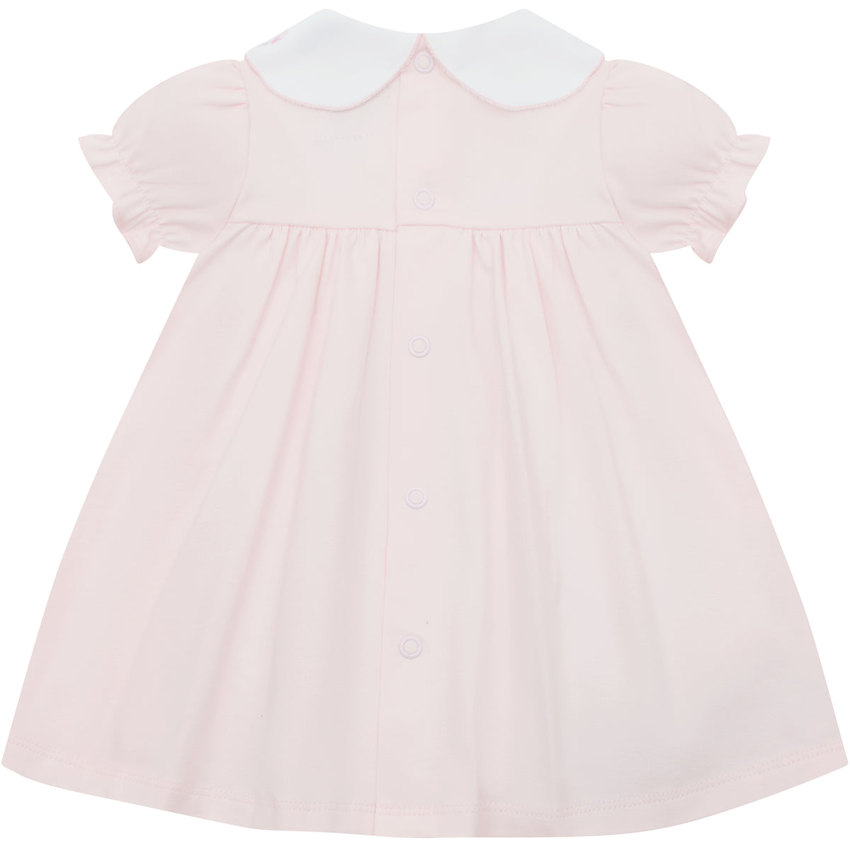 Emile et Rose Lucia Pink Dress with Floral Collar | Casa Childrenswear