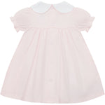 Emile et Rose Lucia Pink Dress with Floral Collar | Casa Childrenswear