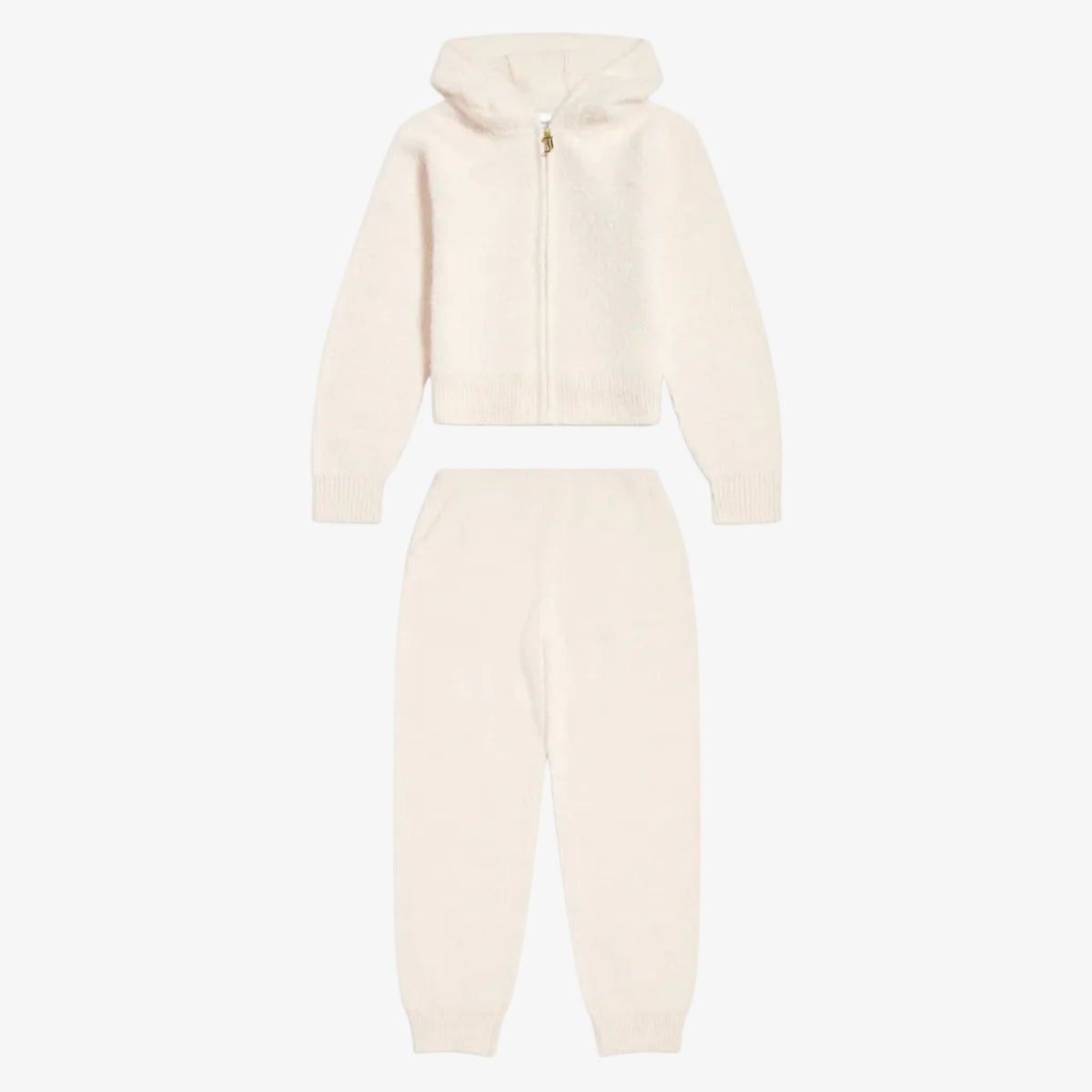 Fluffy Knitted Lounge Set in Beige