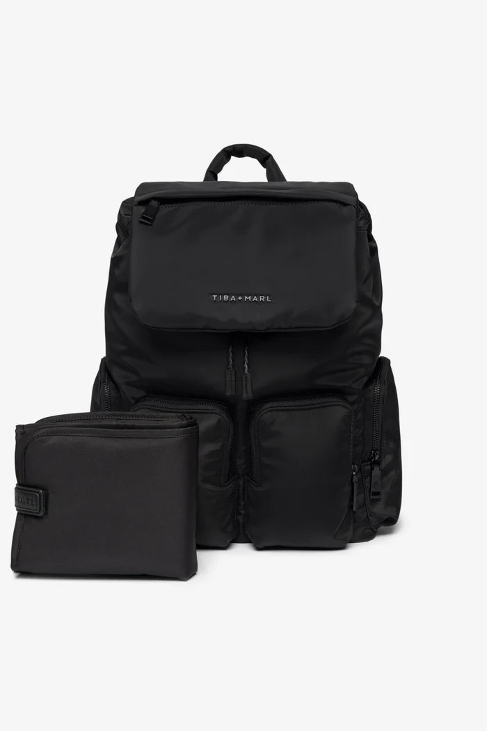 Tiba + Marl Alto Changing Backpack Black | Casa Childrenswear