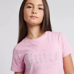 Diamonte Fitted Pink Tee