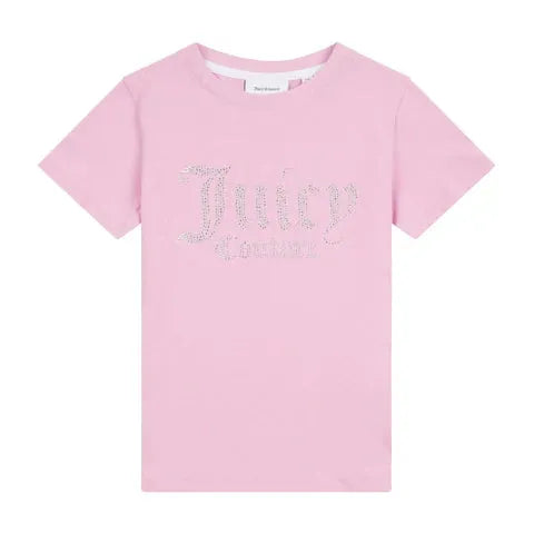 Diamonte Fitted Pink Tee