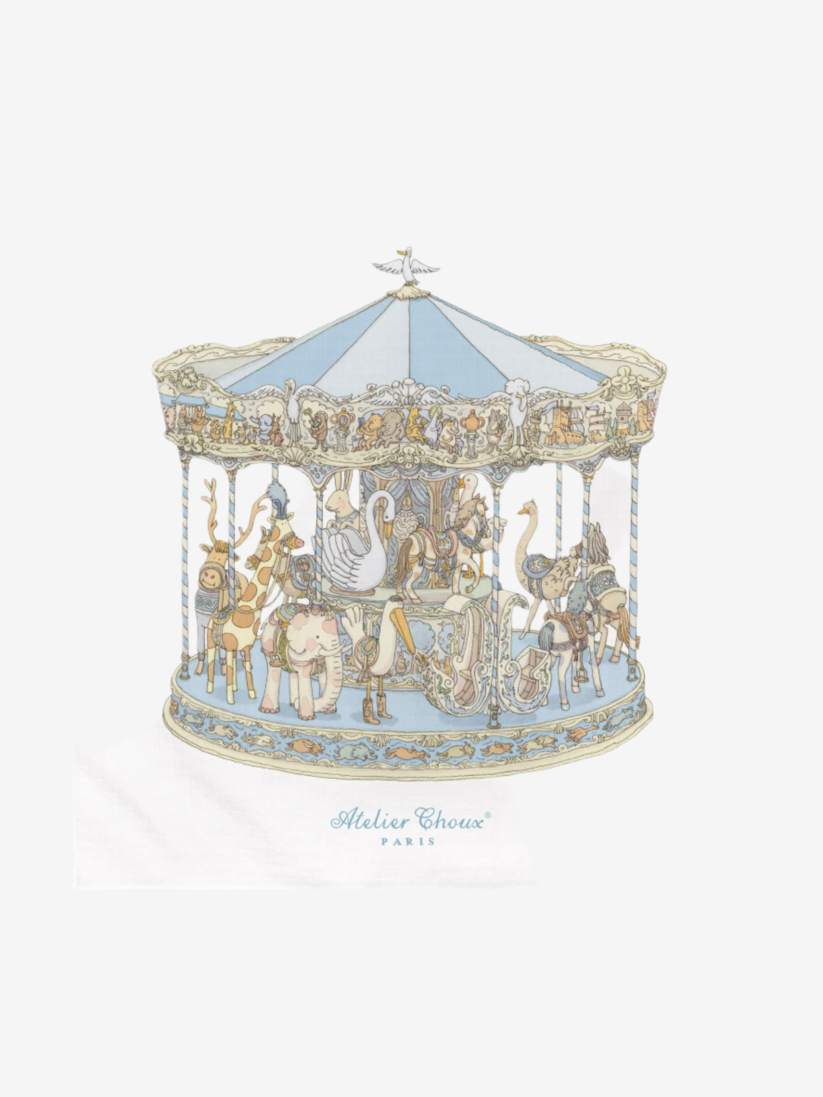 Atelier Choux Blanket Carré - Carousel Blue | Casa Childrenswear