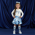 Nellie Blue Swirl Print Skirt Set
