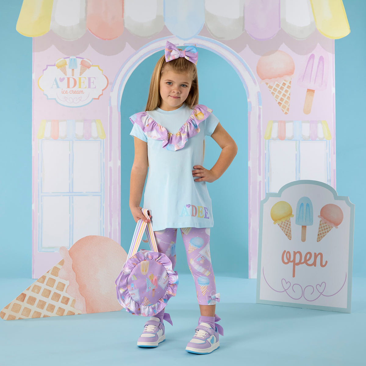 A Dee Scarlett Ice Cream Print Legging Set | Casa Childrenswear
