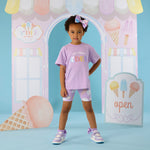 A Dee Sophia Ice Cream Print Cycling Short Set | Casa Childrenswear