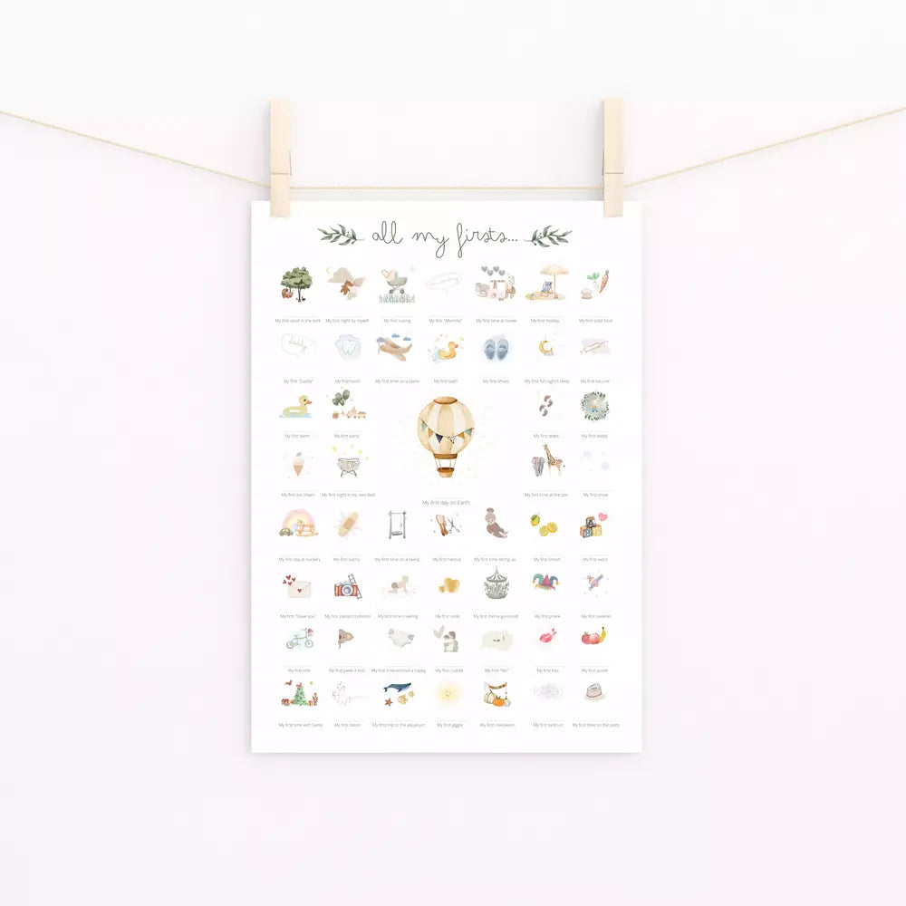 My Baby Days All my Firsts 'Balloon' print | Casa Childrenswear