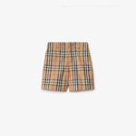 Boys Beige Check Shorts