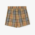 Burberry Baby Boys Beige Check Shorts | Casa Childrenswear