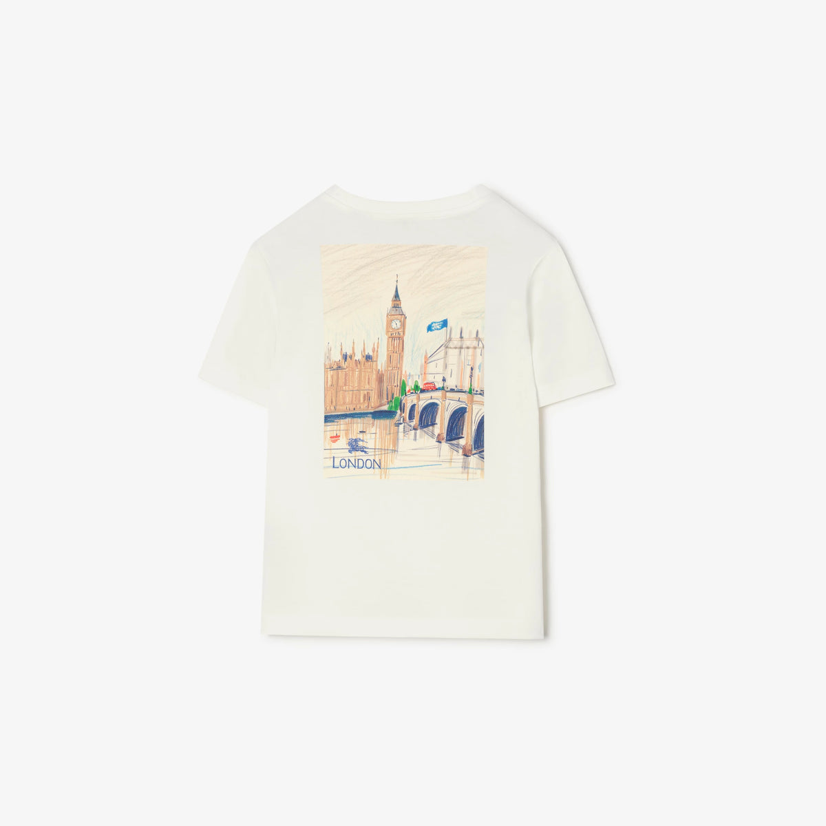 Boys White London Print T-Shirt