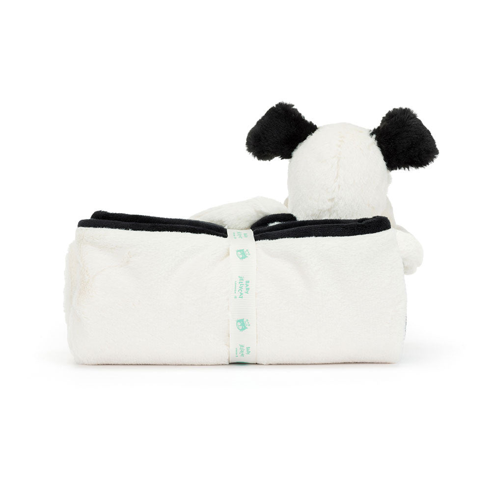 Jellycat Bashful Black & Cream Puppy Blankie | Casa Childrenswear