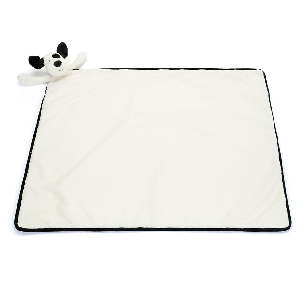 Jellycat Bashful Black & Cream Puppy Blankie | Casa Childrenswear
