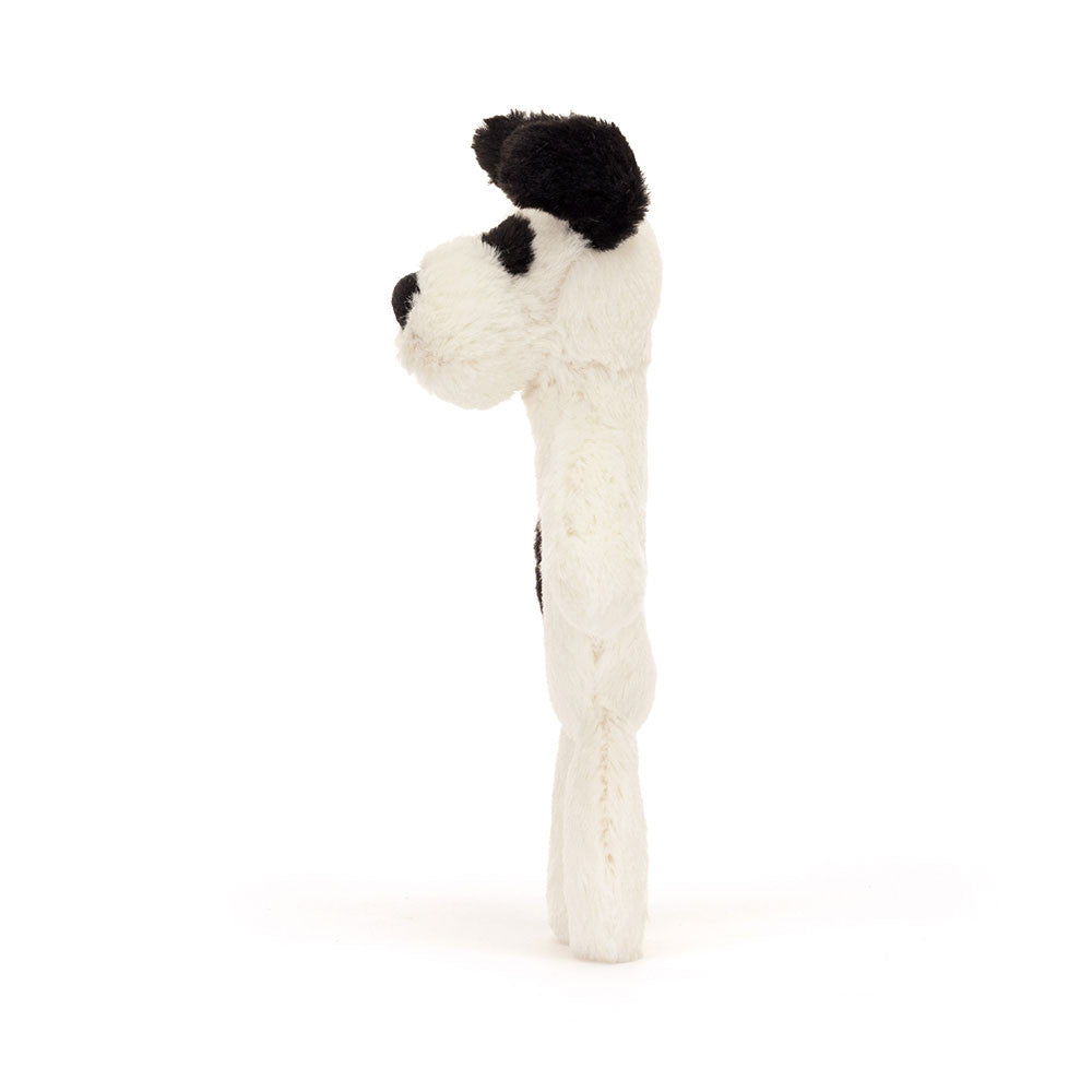 Jellycat Bashful Black & Cream Puppy Ring Rattle | Casa Childrenswear