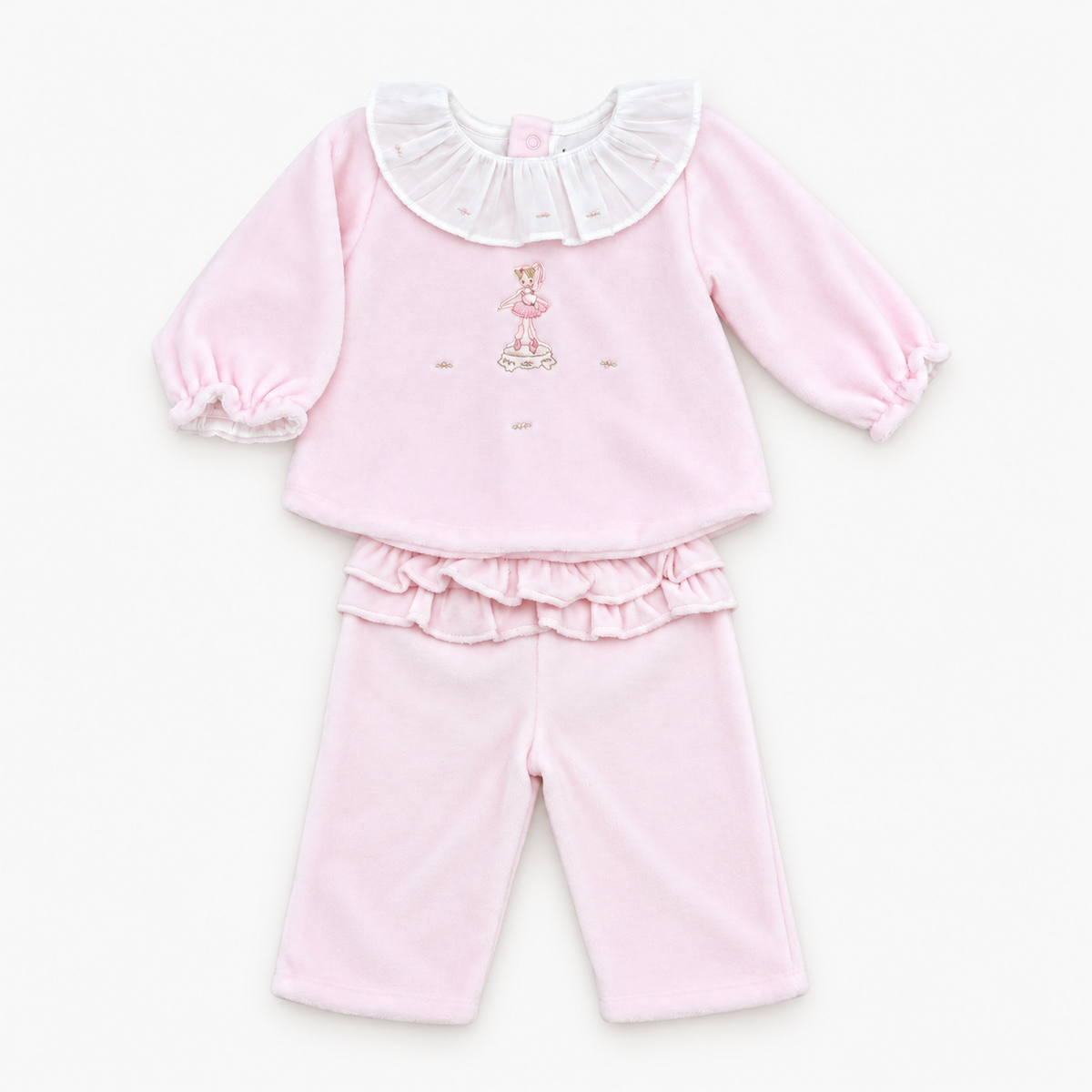 Ballerina Pink Velour Two Piece