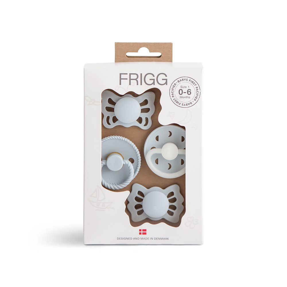 Frigg Baby's First pacifier 4-pack - Moonlight Sailing - Powder Blue | Casa Childrenswear