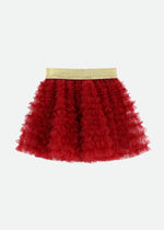 Angels Face Ballroom Ruffle Skirt Tibetan Red | Casa Childrenswear