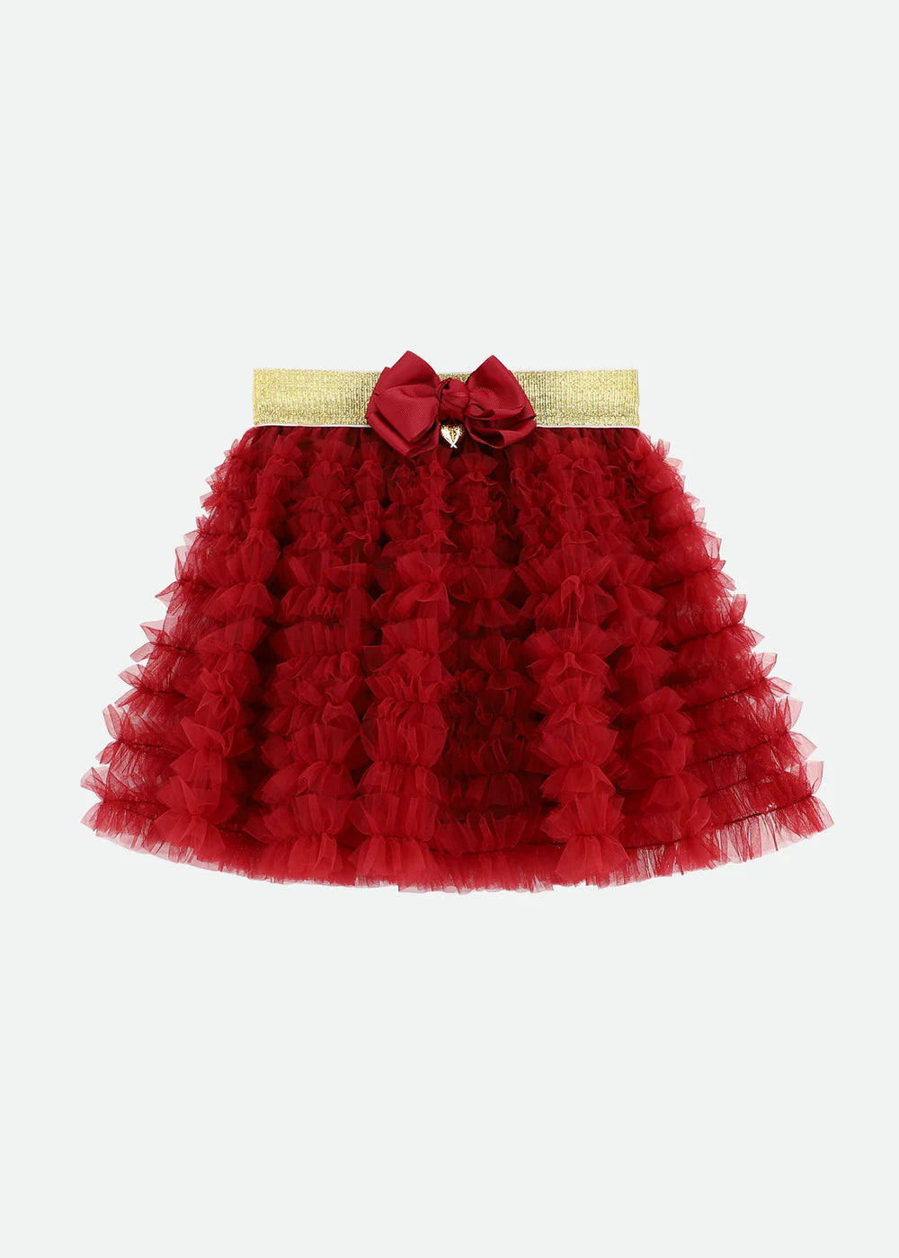 Angels Face Ballroom Ruffle Skirt Tibetan Red | Casa Childrenswear
