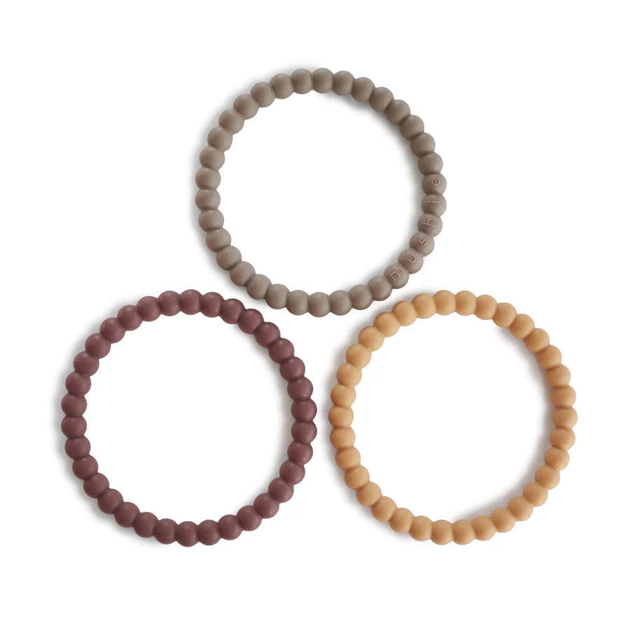 Mushie Pearl Teether Bracelets 3-Pack 1