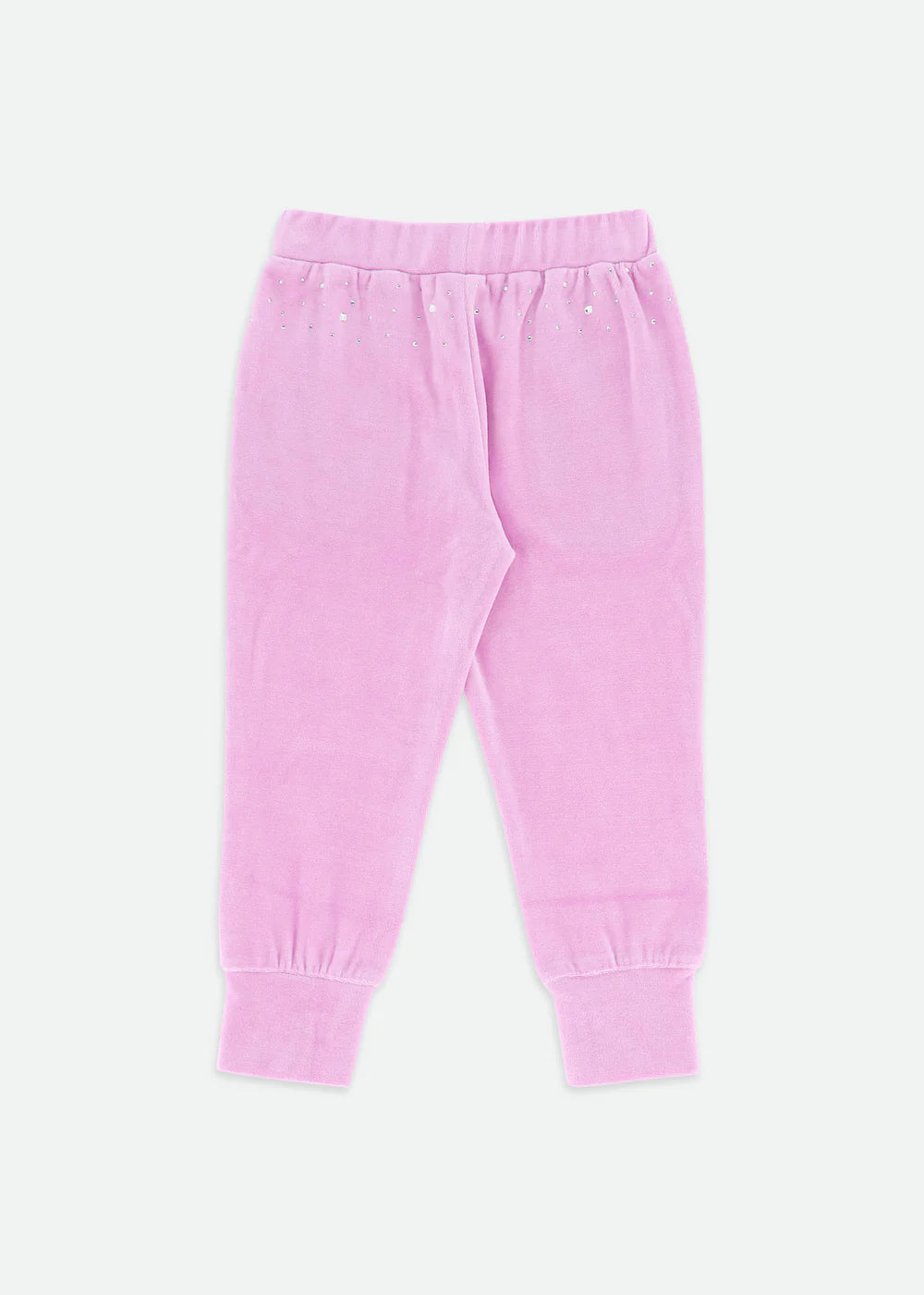 Angels Face Bijou Crystal Velour Jogger Orchid Pink | Casa Childrenswear