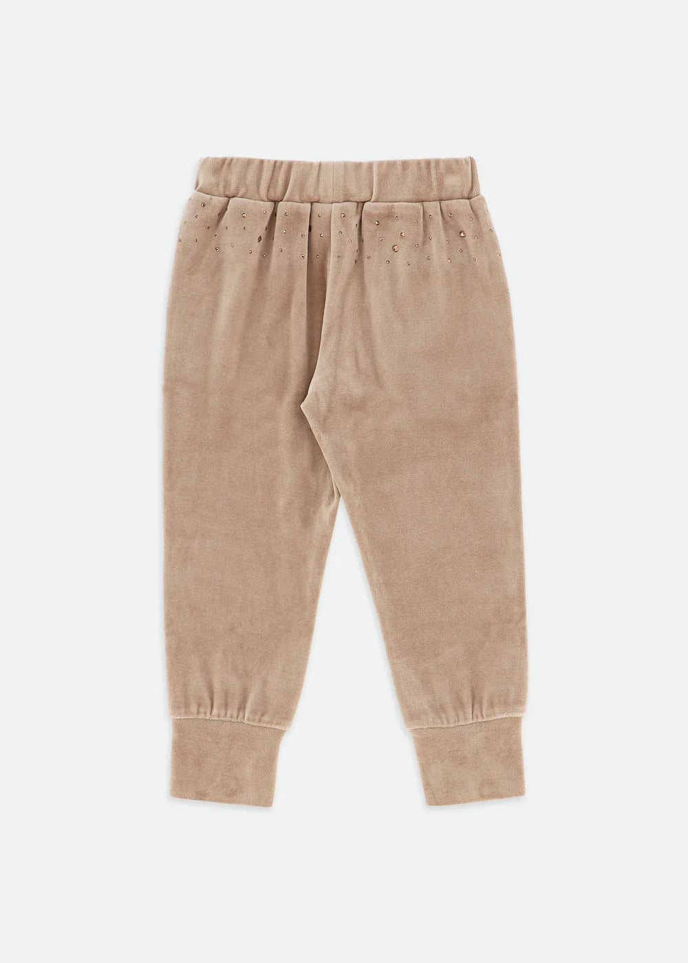 Angels Face Bijou Crystal Velour Jogger Sand | Casa Childrenswear