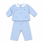 Blue Crown Velour Two Piece