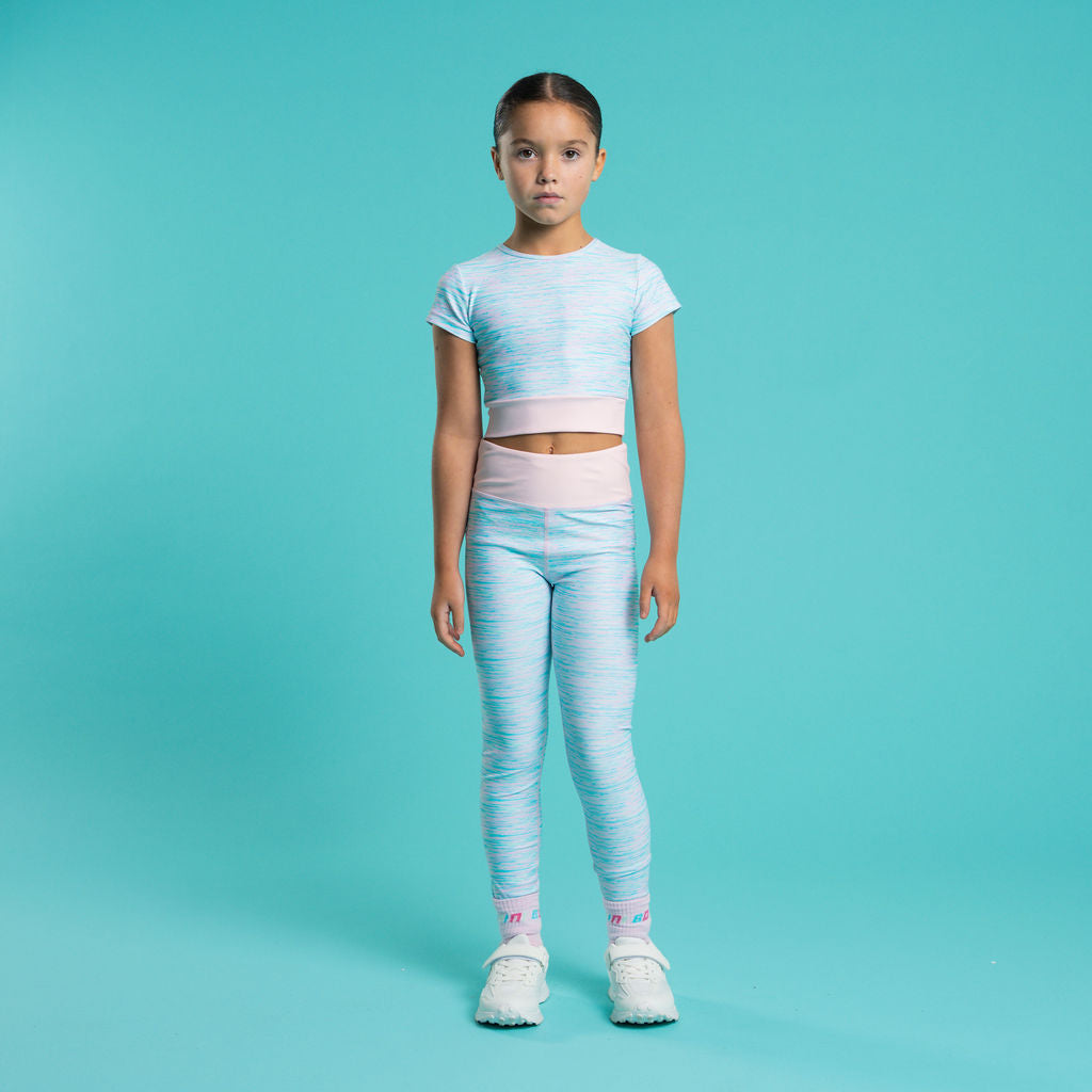 A Dee Energy Mint Crop Sport Top | Casa Childrenswear
