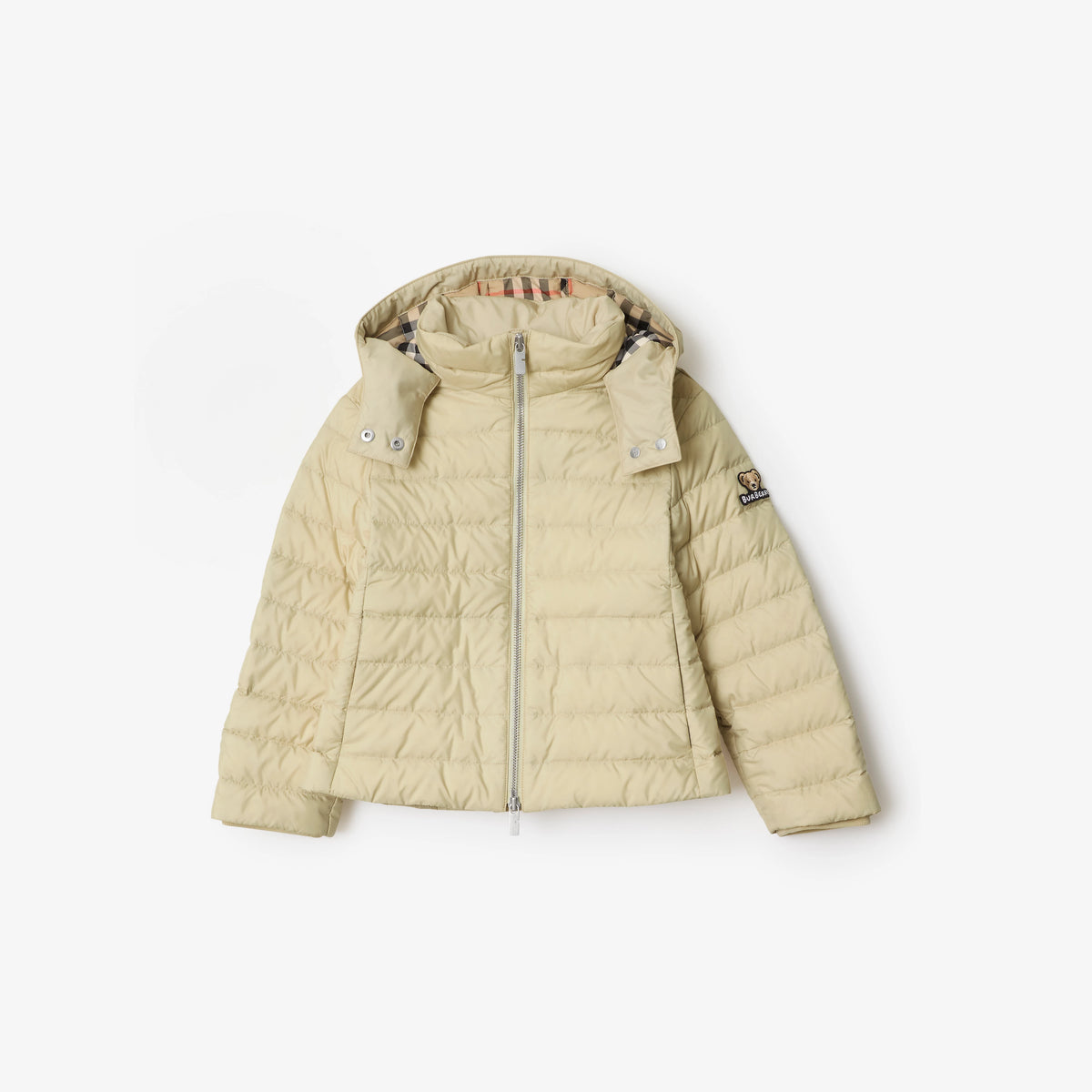 Burberry Girls White Short Puffer | Casa Childrenswear