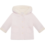 Emile et Rose Kitty Pink Fur Trim Knitted Jacket | Casa Childrenswear
