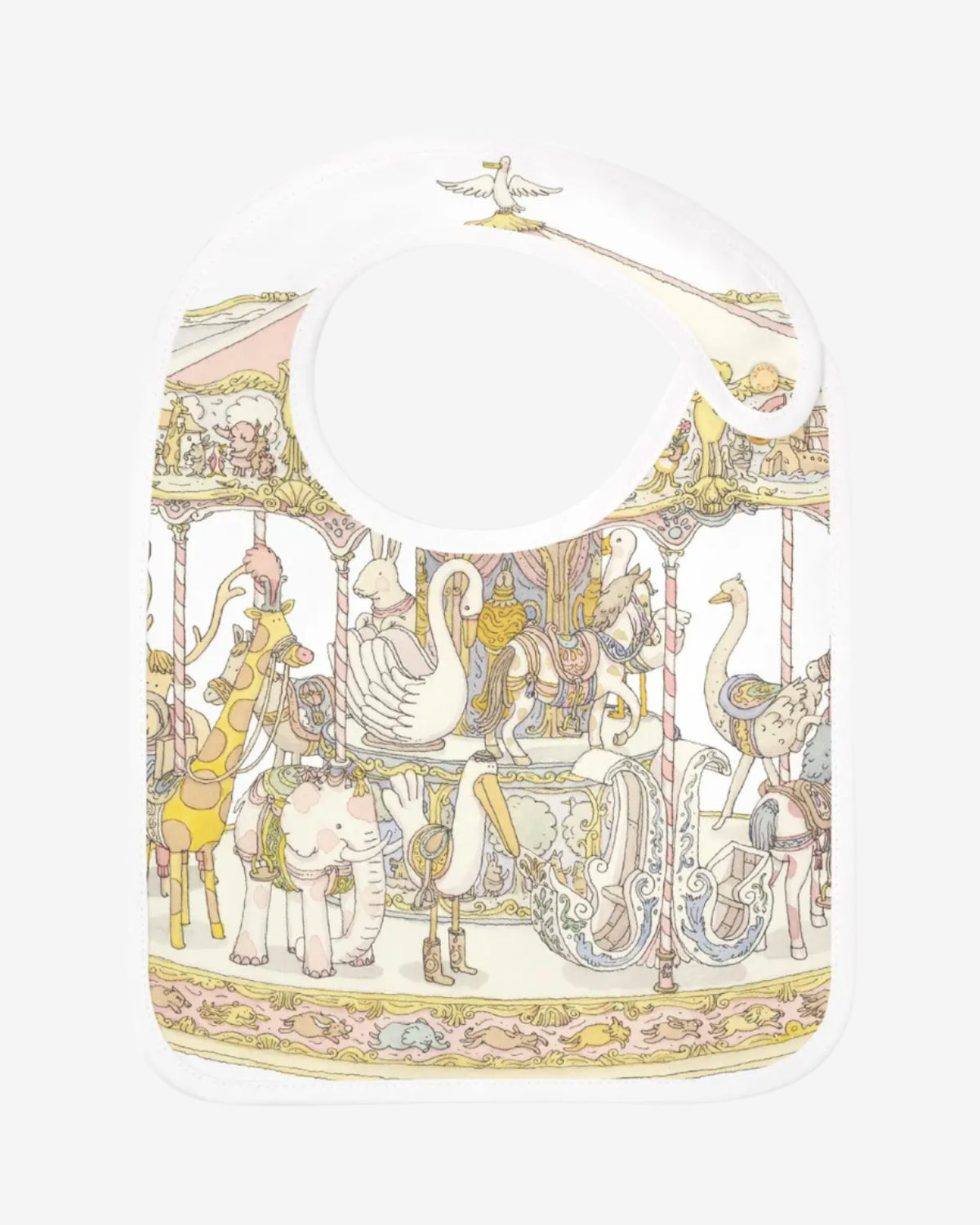 Atelier Choux Satin Bib - Carousel Pink | Casa Childrenswear