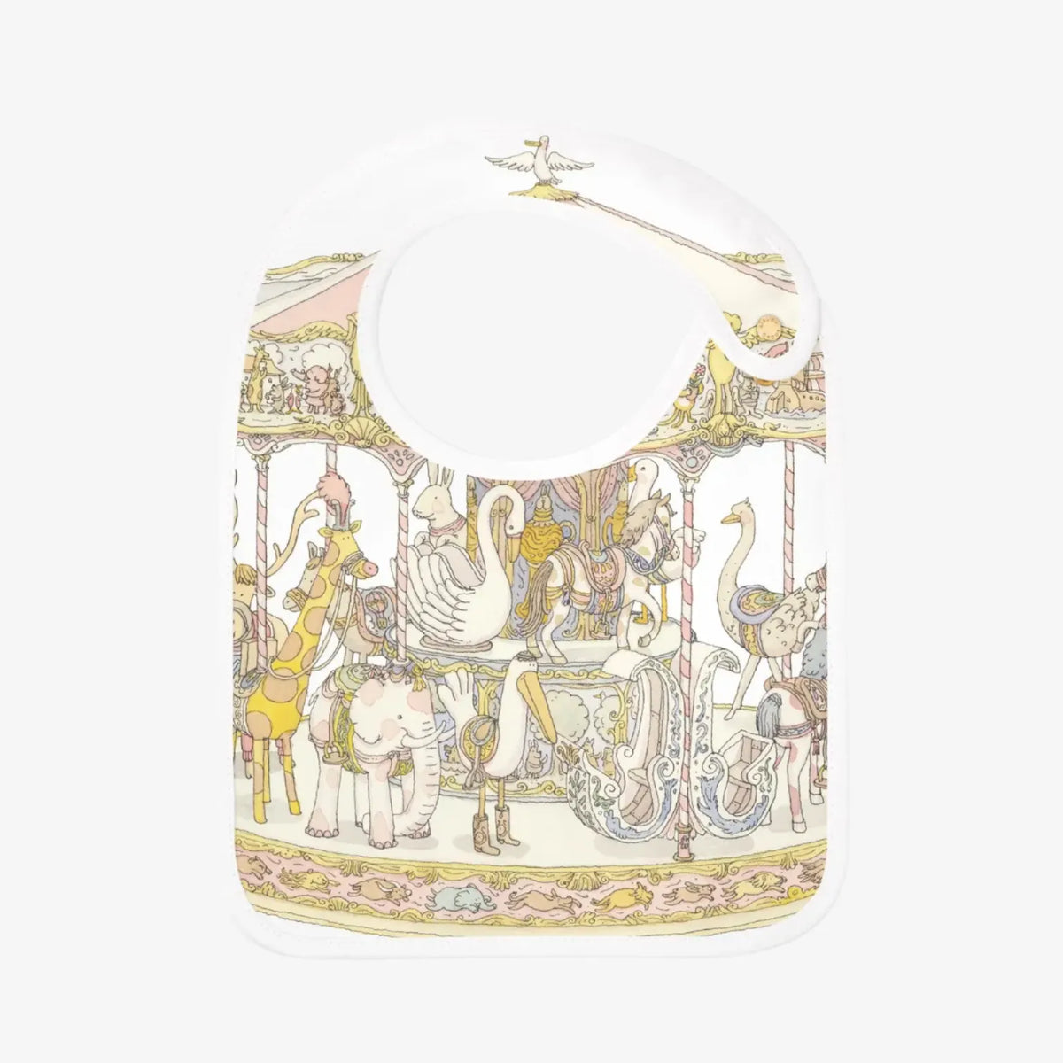Atelier Choux Satin Bib - Carousel Pink | Casa Childrenswear