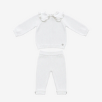 Martin Aranda Infant Girls Ivory Sweater Set - full set front view