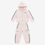 Baby Girls Pink Tape Tracksuit