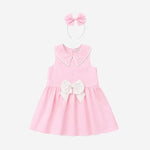 Caramelo Girls Pink Woven Sailor Dress | Casa Childrenswear