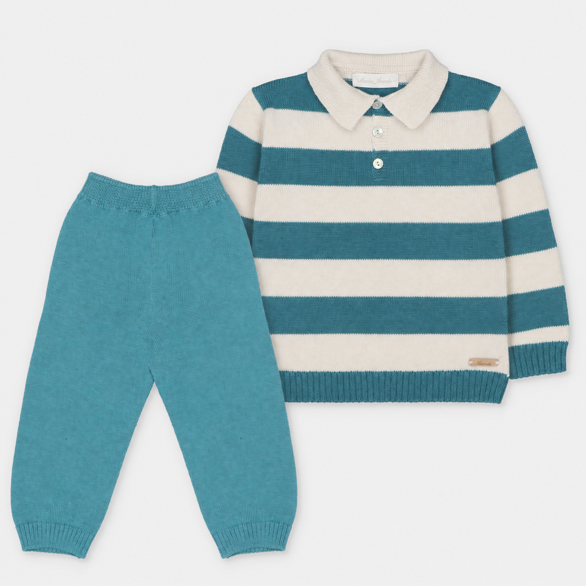 Martin Aranda Infant Boys Striped Sweater Set - full set front view