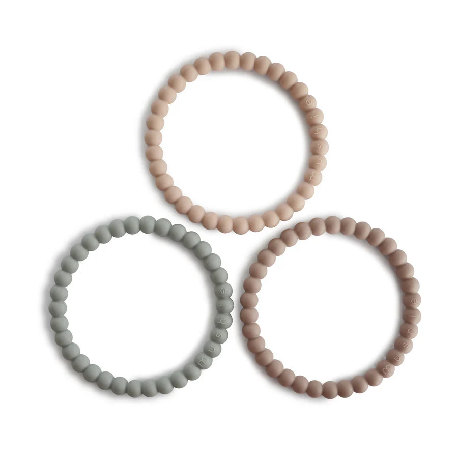 Mushie Pearl Teether Bracelets 3-Pack 2 | Casa Childrenswear