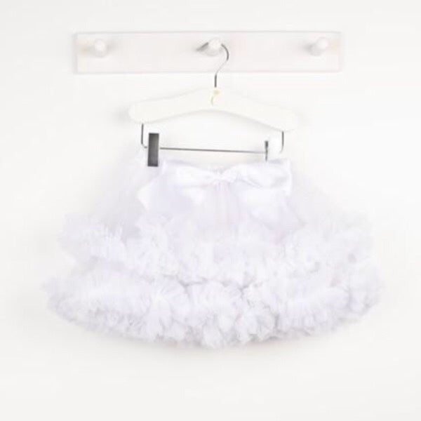 Caramelo Baby Girl White Ruffle Tutu Skirt | Casa Childrenswear