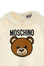 Moschino Baby Ivory Teddy Logo Babygrow | Casa Childrenswear