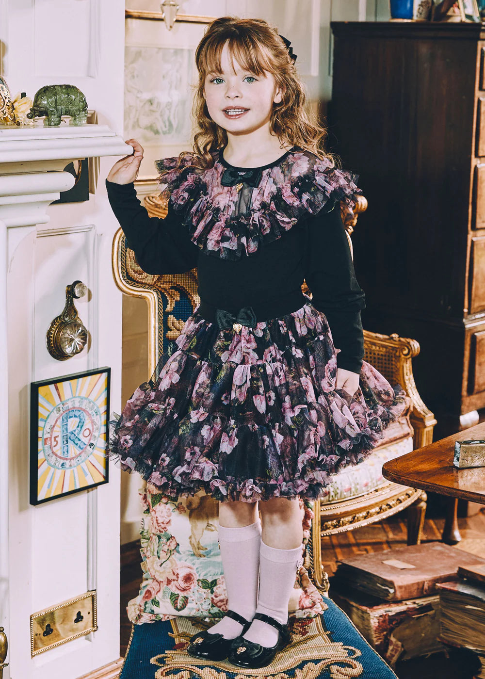 Angels Face Deidre Kew Tulle Top Black | Casa Childrenswear