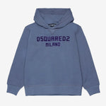 Dsquared2 Boys Dusky Blue Logo Hoodie | Casa Childrenswear
