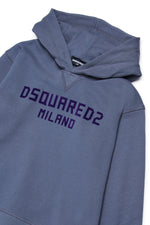 Dsquared2 Boys Dusky Blue Logo Hoodie | Casa Childrenswear