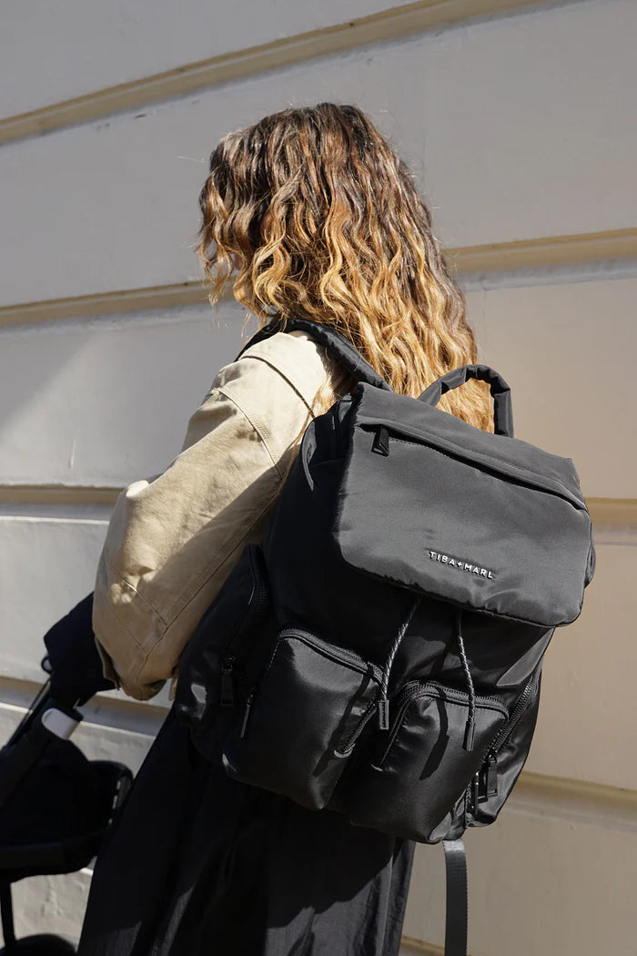 Tiba + Marl Alto Changing Backpack Black | Casa Childrenswear